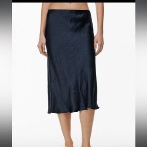 Babaton Midi Silk Skirt in size 4